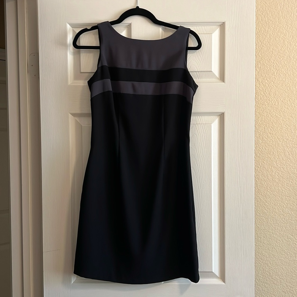 Vintage black & gray sheath dress